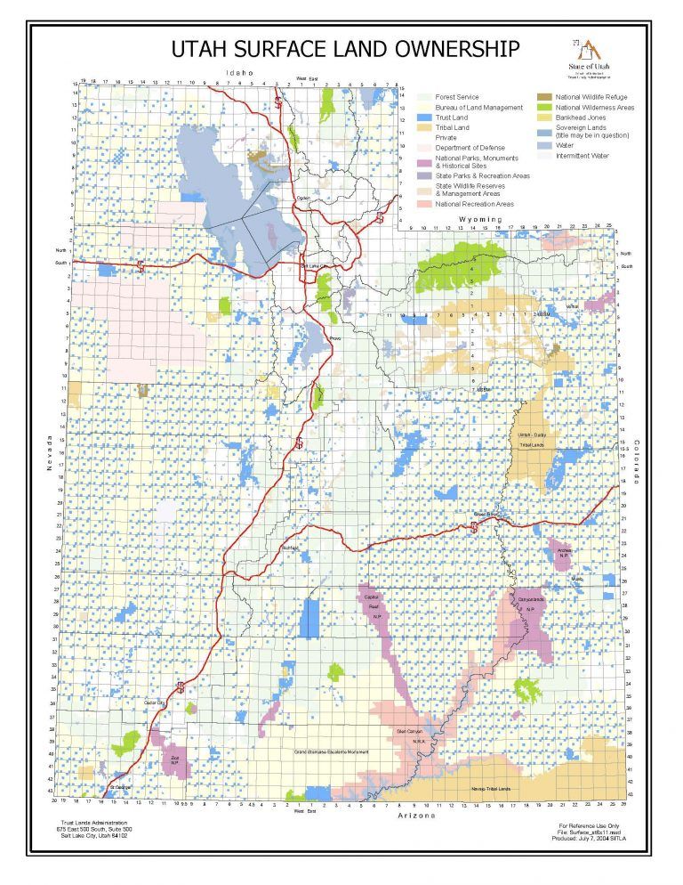 Utah Surface Land Ownership