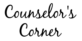 Counselor's Corner words.